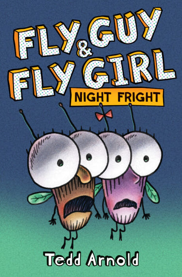 Fly Guy and Fly Girl book titled "Night Fright" by Scholastic Inc., featuring colorful illustrated characters on the cover.