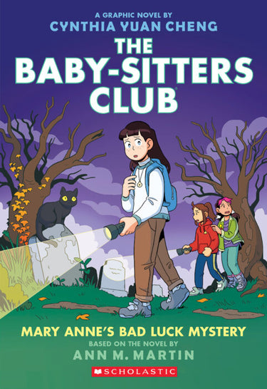 Illustration from The Baby-Sitters Club Graphic Novel Vol 13 showing Mary Anne with her friends in a school setting, colorful comic style.