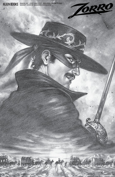 Zorro Annual #1 Cvr D Variant Bonacorsi B&W cover by Gianenrico Bonacorsi