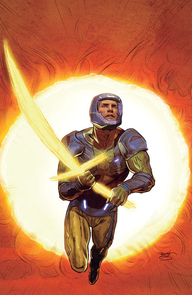 X-O Manowar: Black, White & Gold #4 Variant C Guedes full-art comic cover by IDW Publishing