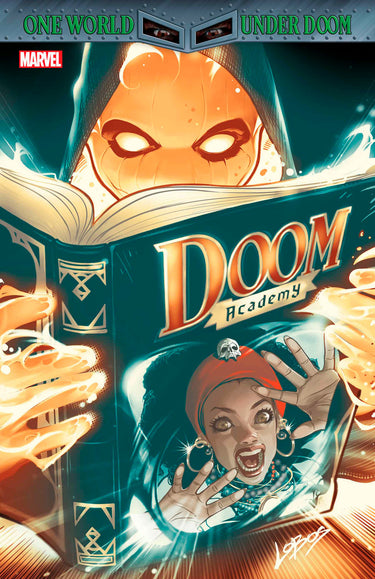 Marvel Doom Academy #2 comic book back issue featuring cover art of Doctor Doom and Doom characters.