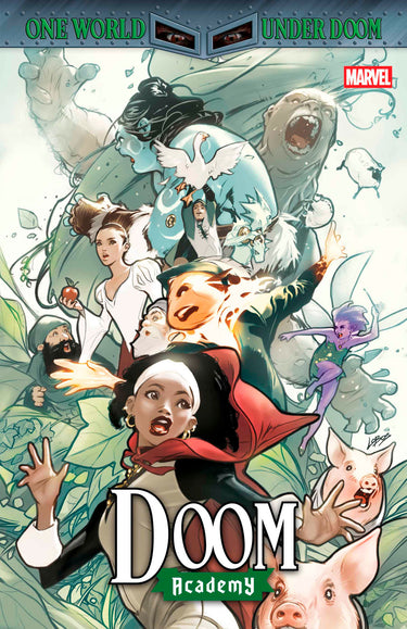 Marvel Doom Academy #3 comic book back issue featuring Doom, with vibrant cover art and detailed illustration.