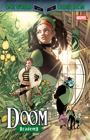 Marvel Doom Academy #4 comic book back issue featuring Doom character, with dynamic cover art and vibrant colors.