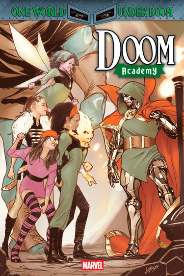 Marvel Doom Academy #5 comic book back issue featuring Doom character, with vibrant cover art and classic Marvel style.