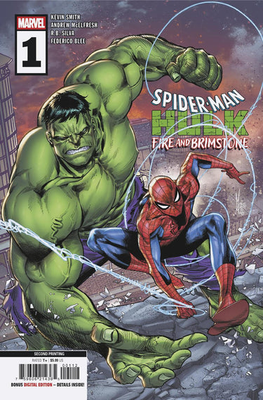 Spider-Man/hulk Fire and Brimstone #1 Marco Checchetto 2nd Printing Variant