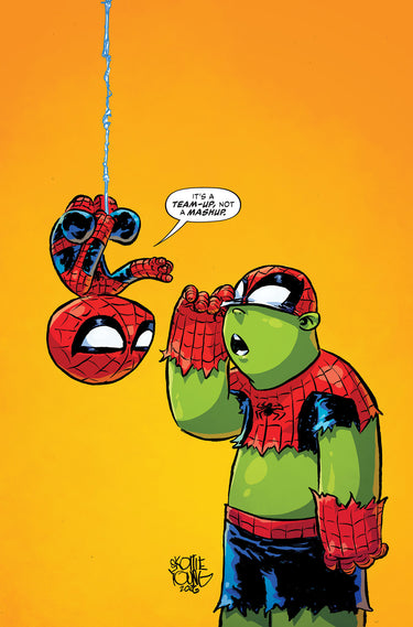 Spider-Man/hulk Fire and Brimstone #1 Skottie Young Ratio Virgin 2nd Printing Variant