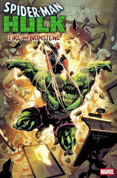 Marvel Spider-Man and Hulk Fire and Brimstone #4 Roge Antonio Variant comic pre-order, featuring dynamic superhero artwork.