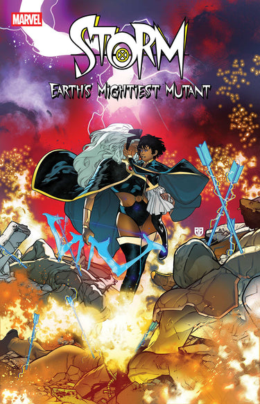 Marvel Storm Earth's Mightiest Mutant comic book issue 4 featuring Storm, a Marvel superhero, with colorful cover art and dynamic illustration.