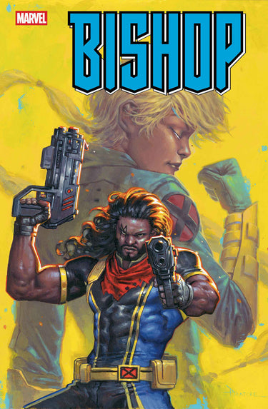Marvel Bishop #1 pre-order comic book featuring dynamic cover art with the character Bishop in a futuristic setting.