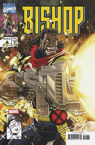 Pre-order Marvel Bishop #1 Kaare Andrews Variant comic book, featuring dynamic cover art and detailed illustrations.
