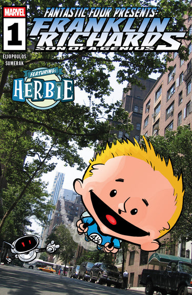 Marvel Fantastic Four Presents Franklin Richards comic book featuring Franklin Richards, son of a genius, new print edition.