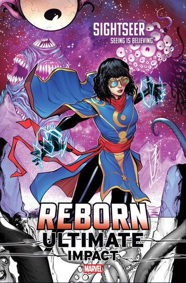 Marvel Reborn: Ultimate Impact #1 comic book featuring Stefano Caselli's character first appearance variant cover, dynamic character artwork.