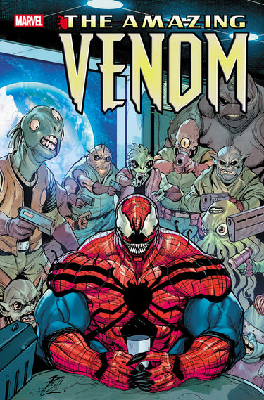 Cover of Marvel's The Amazing Venom #3 pre-order comic featuring Venom in a dynamic action pose.