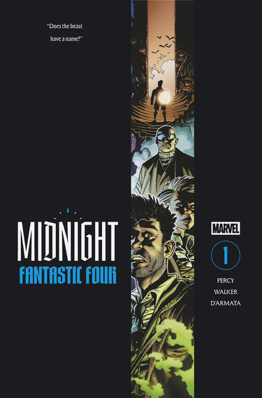Marvel Midnight Fantastic Four #1 comic book cover featuring the four superheroes in dynamic poses on a dark background.