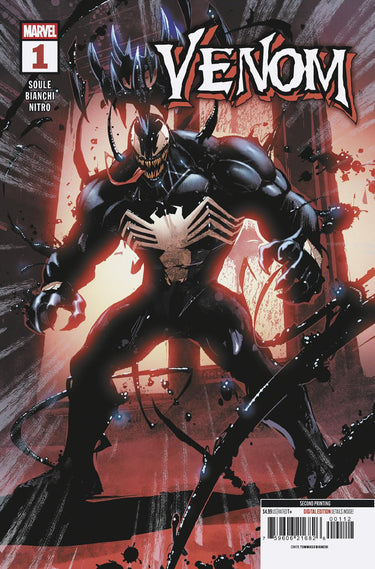 Marvel Venom #1 Tommaso Bianchi 2nd Printing Variant comic book cover