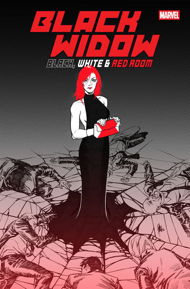 Marvel Black Widow: Black, White & Red Room #2 Cvr A comic book cover in black, white and red