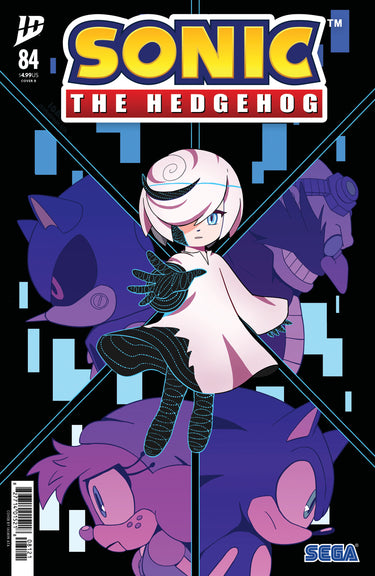 Sonic the Hedgehog comic book issue #84 Cover B by IDW Publishing featuring Sonic in action with vibrant comic art