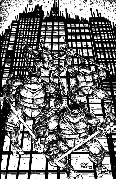 Teenage Mutant Ninja Turtles #20 300th Issue Special Variant RI 1:25 Eastman & Laird Full Art B&w