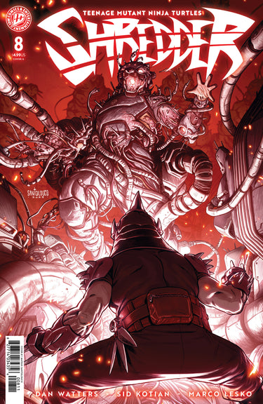 Teenage Mutant Ninja Turtles Shredder comic book #8 cover A by Santolouco, published by IDW Publishing, featuring Shredder character artwork.