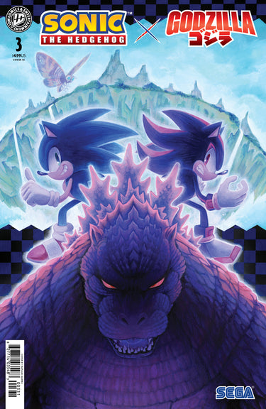 Sonic the Hedgehog X Godzilla #3 Variant RI 15 Haines
