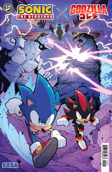 Sonic the Hedgehog x Godzilla #5 Cvr A Lawrence - cover art by Jack Lawrence