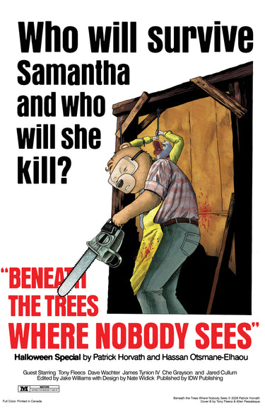 Comic book cover for Beneath the Trees Where Nobody Sees Halloween Special Variant B by IDW Publishing, featuring a spooky scene.