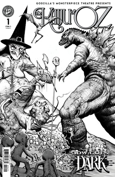 Godzillas Monsterpiece Theatre Presents the Kaiju of Oz Variant D Ayala IDW Goes Dark Variant