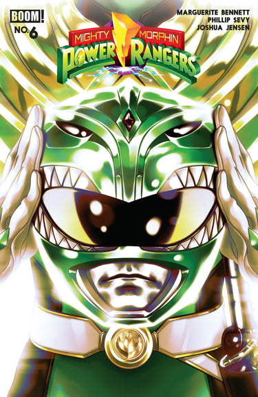 Pre-order Mighty Morphin Power Rangers 2026 #6 Cover J FOC Reveal Variant comic by Boom Entertainment featuring Power Rangers in dynamic poses.