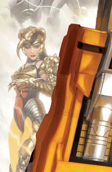 Mighty Morphin Power Rangers (2026) #7 C Megazord Card Stock Connecting Variant (Full Art, Mercado) cover by Miguel Mercado