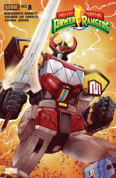 Mighty Morphin Power Rangers (2026) #8 B Variant comic cover by Dressed and Griffith, Random House Worlds