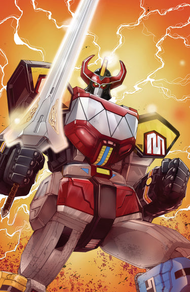 Mighty Morphin Power Rangers (2026) #8 foil variant comic cover, full-art Griffith cover by Random House Worlds