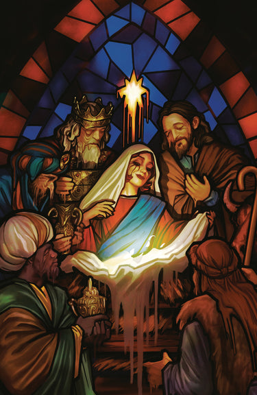 Pre-order comic book "Christmas Darkness #1" Unlimited Variant Full Art cover by Boom Entertainment, featuring dark holiday-themed artwork.