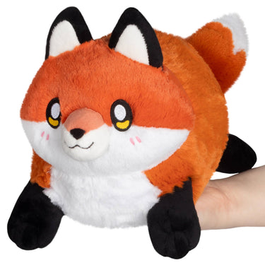 Soft red plush mini Squishable fox toy with detailed facial features and fluffy tail, perfect for cuddling or display.