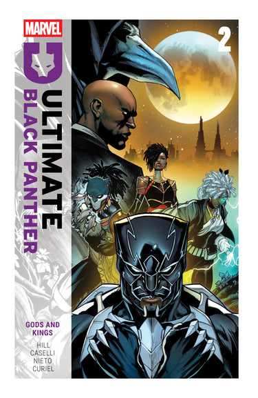 Marvel Black Panther comic book titled Ultimate Black Panther by Bryan Hill Vol. 2: Gods and Kings, featuring Black Panther on the cover.