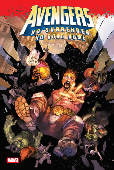 Marvel Avengers No Surrender/No Road Home omnibus graphic novel with Yasmine Putri cover art, featuring superhero characters.
