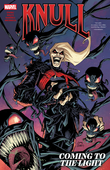 Marvel Knull Coming to the Light graphic novel cover with dark Knull character artwork and title text