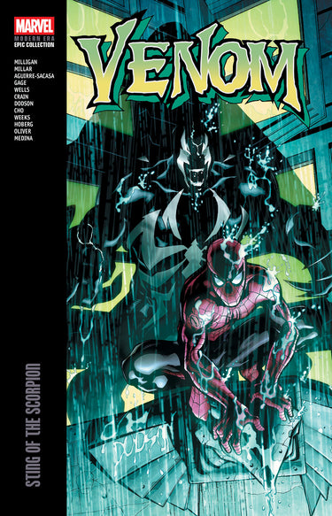 Marvel Venom Modern Era Epic Collection graphic novel featuring Sting of the Scorpion, pre-order edition with cover art visible.