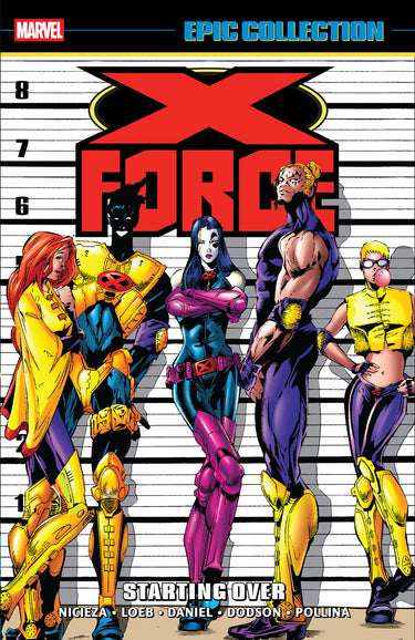 Pre-order Marvel X-Force Epic Collection Starting Over graphic novel, featuring colorful comic book cover art.