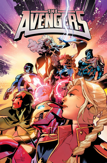 Marvel Avengers by Jed Mackay omnibus comic book with C.F. Villa cover, hardcover pre-order graphic novel, ID 9781302970987