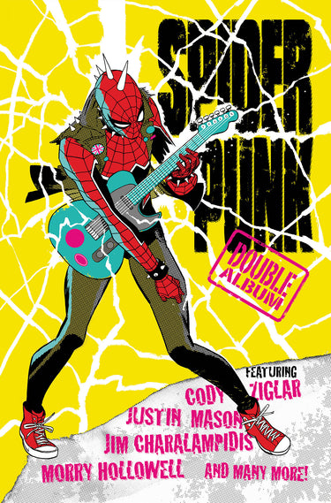 Marvel Spider-Punk: Double Album graphic novel trade paperback cover, Marvel Compact edition