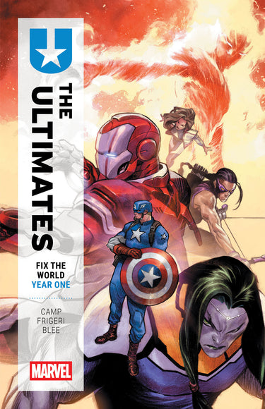 Marvel Ultimates: Fix The World Year One graphic novel comic book, featuring dynamic superhero artwork and detailed cover design.