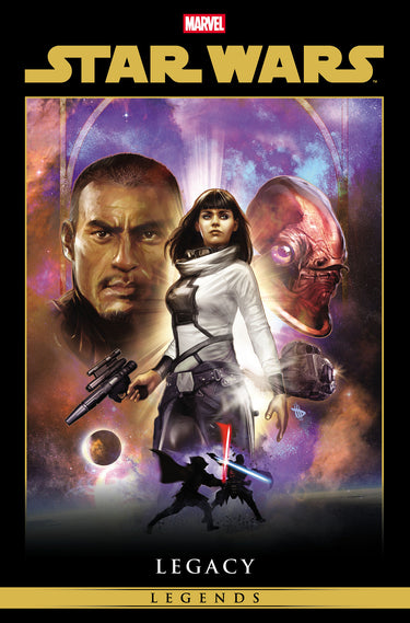 Star Wars Legends: Legacy Omnibus Vol 2 hardcover with Dave Wilkins cover, pre-order Marvel graphic novel featuring Star Wars artwork.