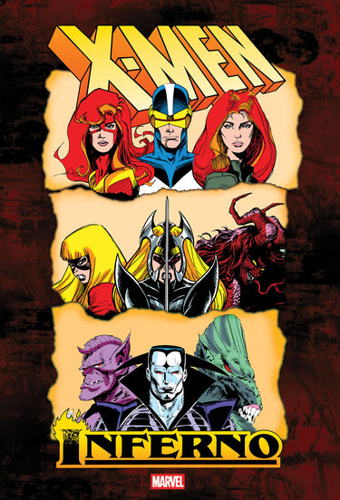 Marvel X-Men: Inferno Omnibus hardcover with Silvestri, Blevins and Simonson headshots cover 马会