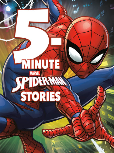 Pre-order image of Marvel 5-Minute Spider-Man Stories hardcover book by Disney-RHCB, featuring Spider-Man on the cover.