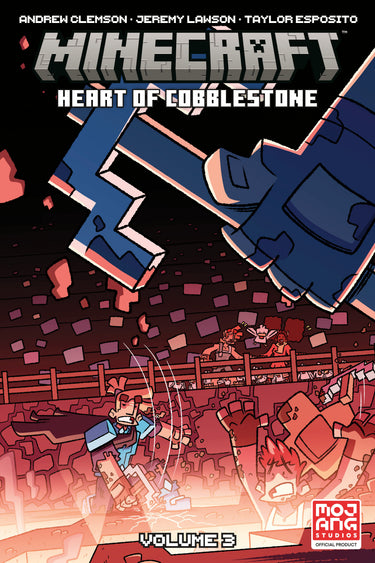 Minecraft: Heart of Cobblestone Volume 3 TP graphic novel by Dark Horse Comics cover zebra pattern