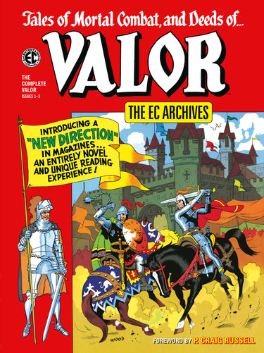 Pre-order graphic novel "The Ec Archives The Complete Valor" by Dark Horse Comics, featuring detailed cover art and vibrant colors.