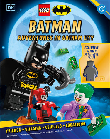 Cover image of Lego DC Batman Adventures in Gotham City pre-order graphic novel by DK, featuring Batman and Gotham City scenes.