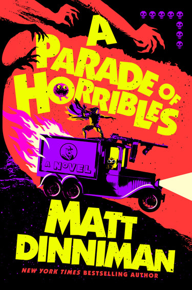 A Parade of Horribles book by Penguin Publishing Group, featuring a colorful illustrated cover with whimsical horror-themed artwork.
