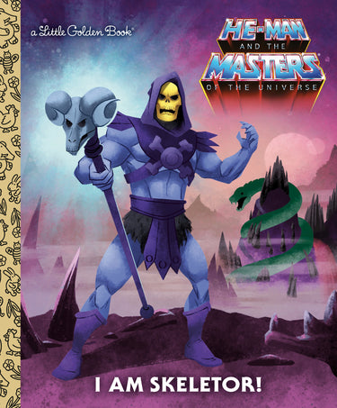 Illustration from "I Am Skeletor! Masters Of The Universe" children's book by Random House, featuring Skeletor character art.