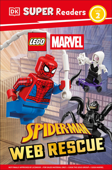 DK Super Readers Level 2 LEGO Spider-Man Web Rescue hardcover book cover
